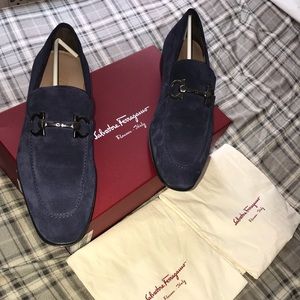 Salvatore Ferragamo Flori Traditional Suede Loafer